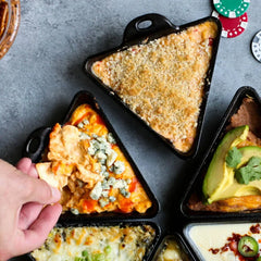 Heat-Treated 10 Ounce Triangular Cast Iron Mini Server